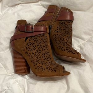 Vince Camuto open toe booties